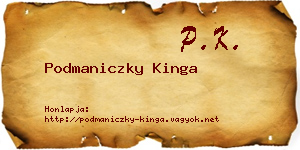 Podmaniczky Kinga névjegykártya